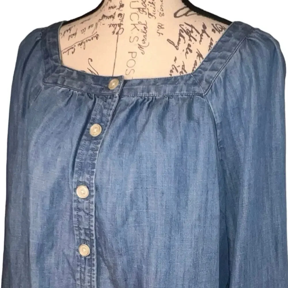 Talbots, L,Tensile Lyocell Button Front Long Slee… - image 2